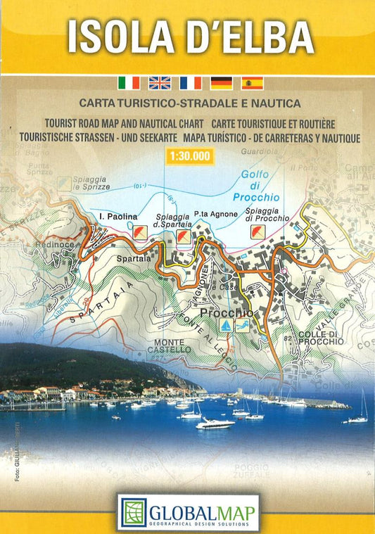 Isola d'Elba : carta turistico-stradale e nautica