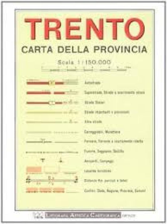 Trento : carta della provincia : scala 1 : 150.000