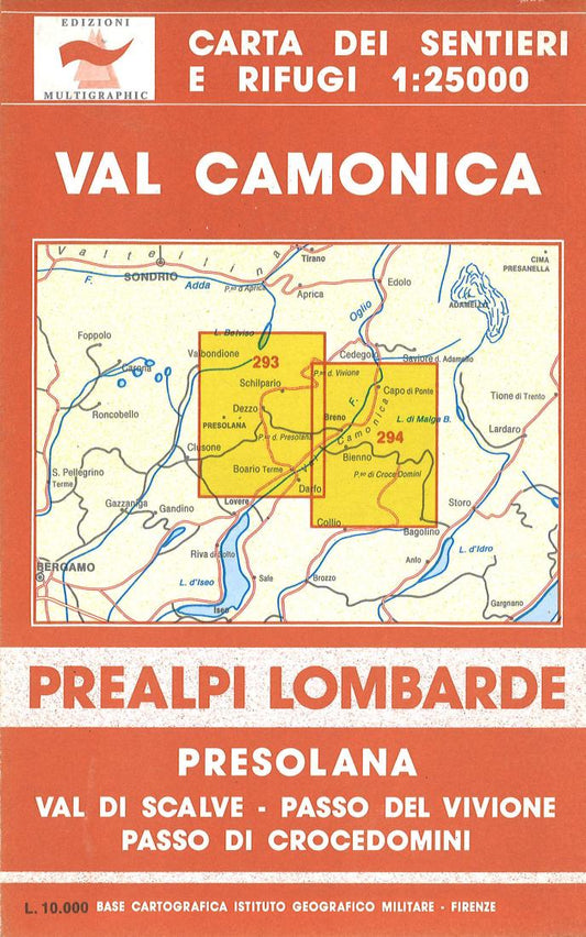 Val Camonica Hiking Map
