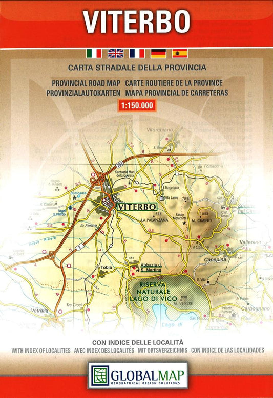 Viterbo : carta stradale della provincia