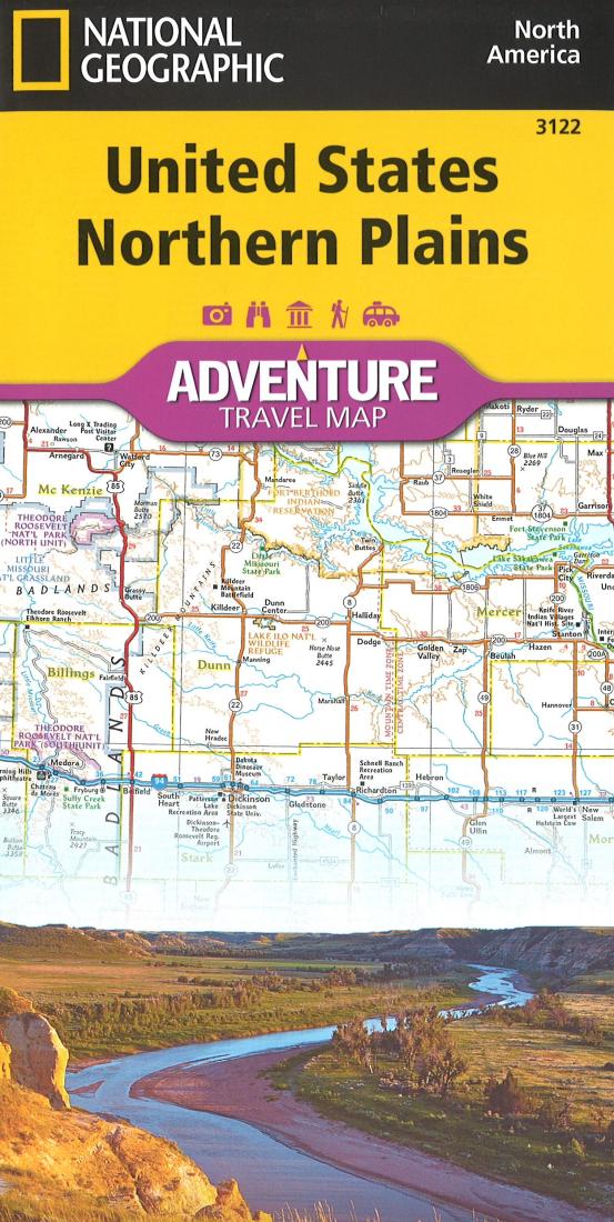 U.S. Northern Plains Adventure Map (3122)