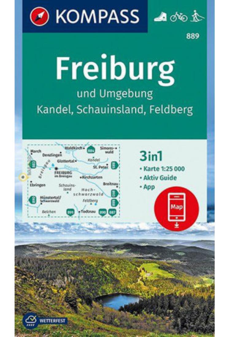 Freiburg und Umgebung : Kandel, Schauinsland, Feldburg : Karte 1:25 000