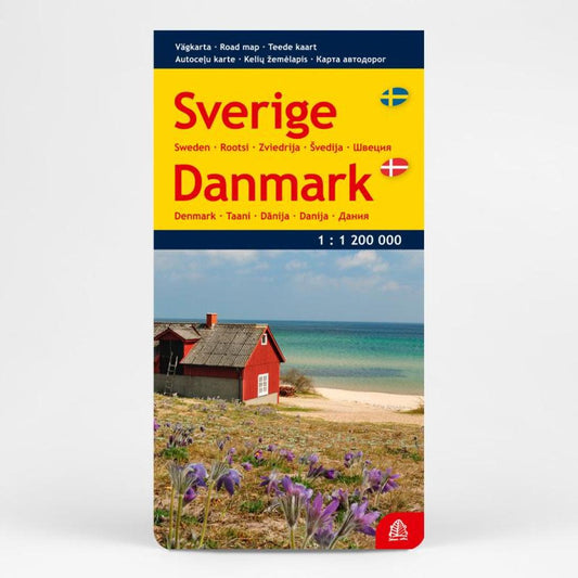 Sverige : Danmark : Vägkarte : 1 : 1 200 000 = Sweden : Denmark : Road map : 1 : 1 200 000