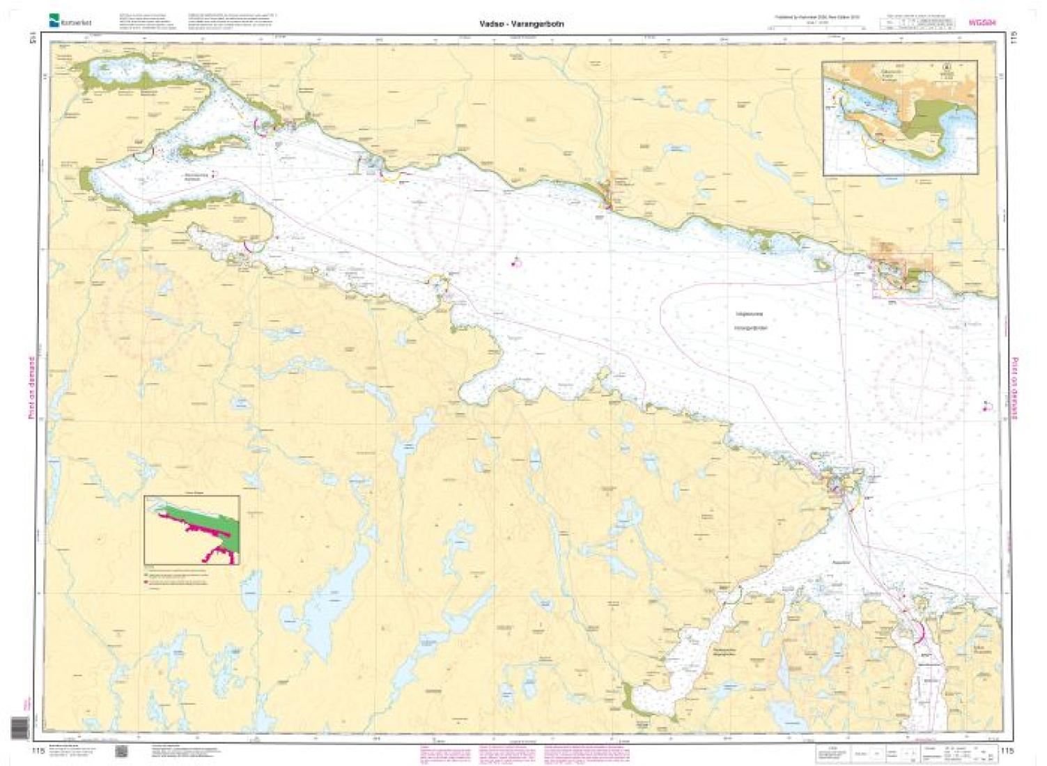 Vadsø - Varangerbotn - 115 - Norway Kartverket Nautical Charts