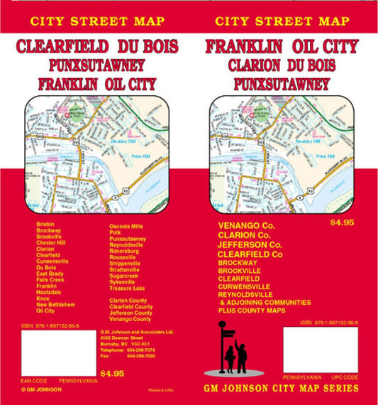 Franklin : Oil City : Clarion : Du Bois : Punxsutawney : city street map = Clearfield : Du Bois : Punxsutawney : Franklin : Oil City : city street map