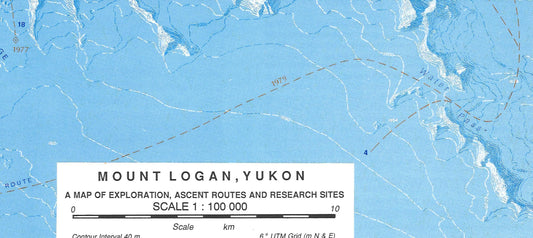 Mount Logan: A Map of Exploration, Ascent Routes and Research Sites