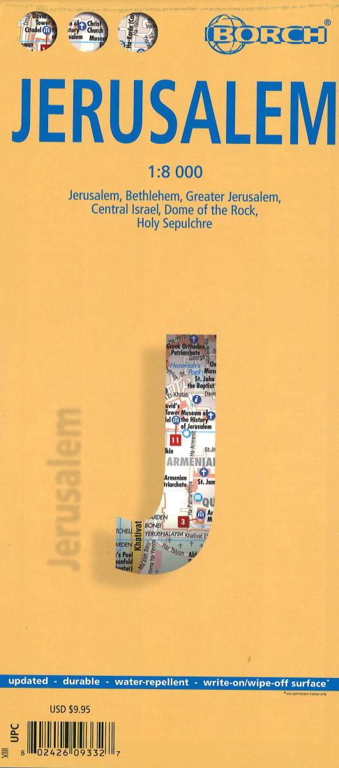 Jerusalem, Israel City Map