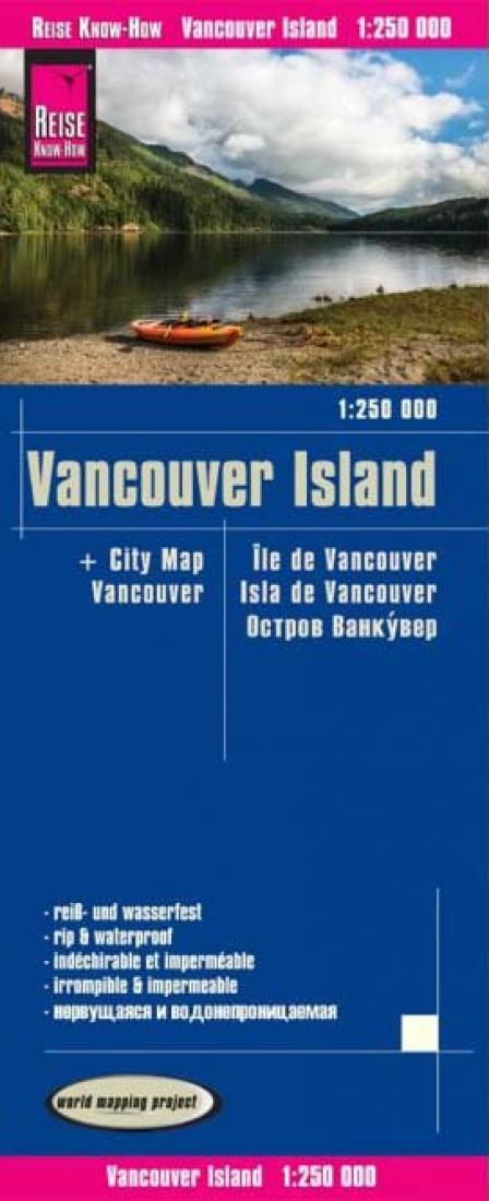 Vancouver Island Vancouver City Map Victoria Downtown : 1:250 000