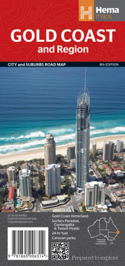 Gold Coast and region : city and suburbs road map : 8th edition