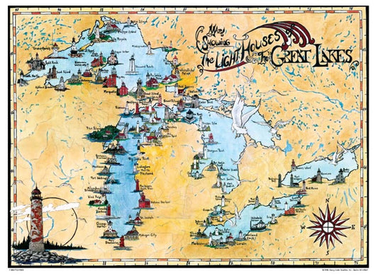 Great Lakes, Lighthouse Map