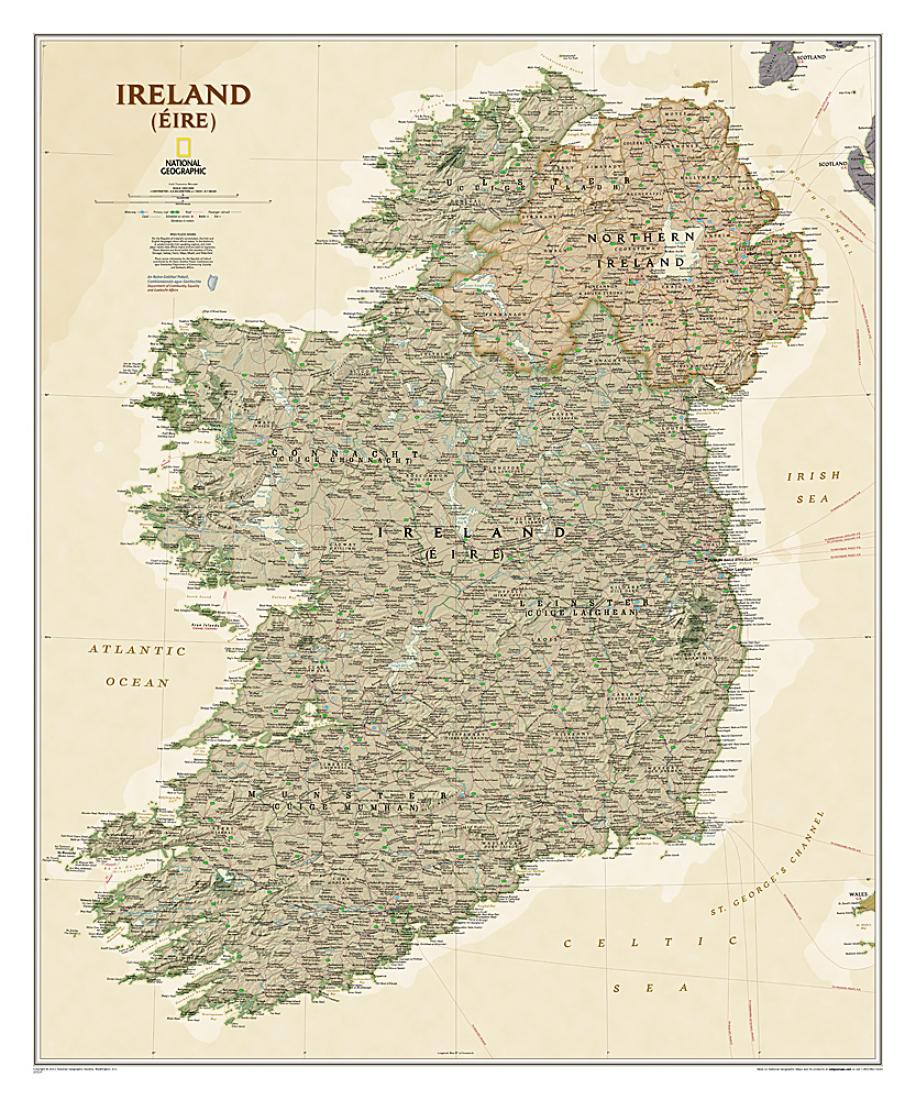 Ireland executive : wall map