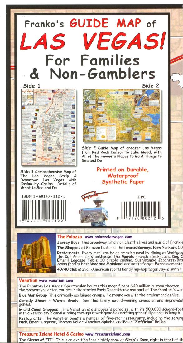 Franko's guide map of Las Vegas! : for families & non-gamblers