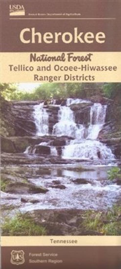 Cherokee National Forest (South) - Tellico and Ocoee-Hiwassee Ranger Districts Map