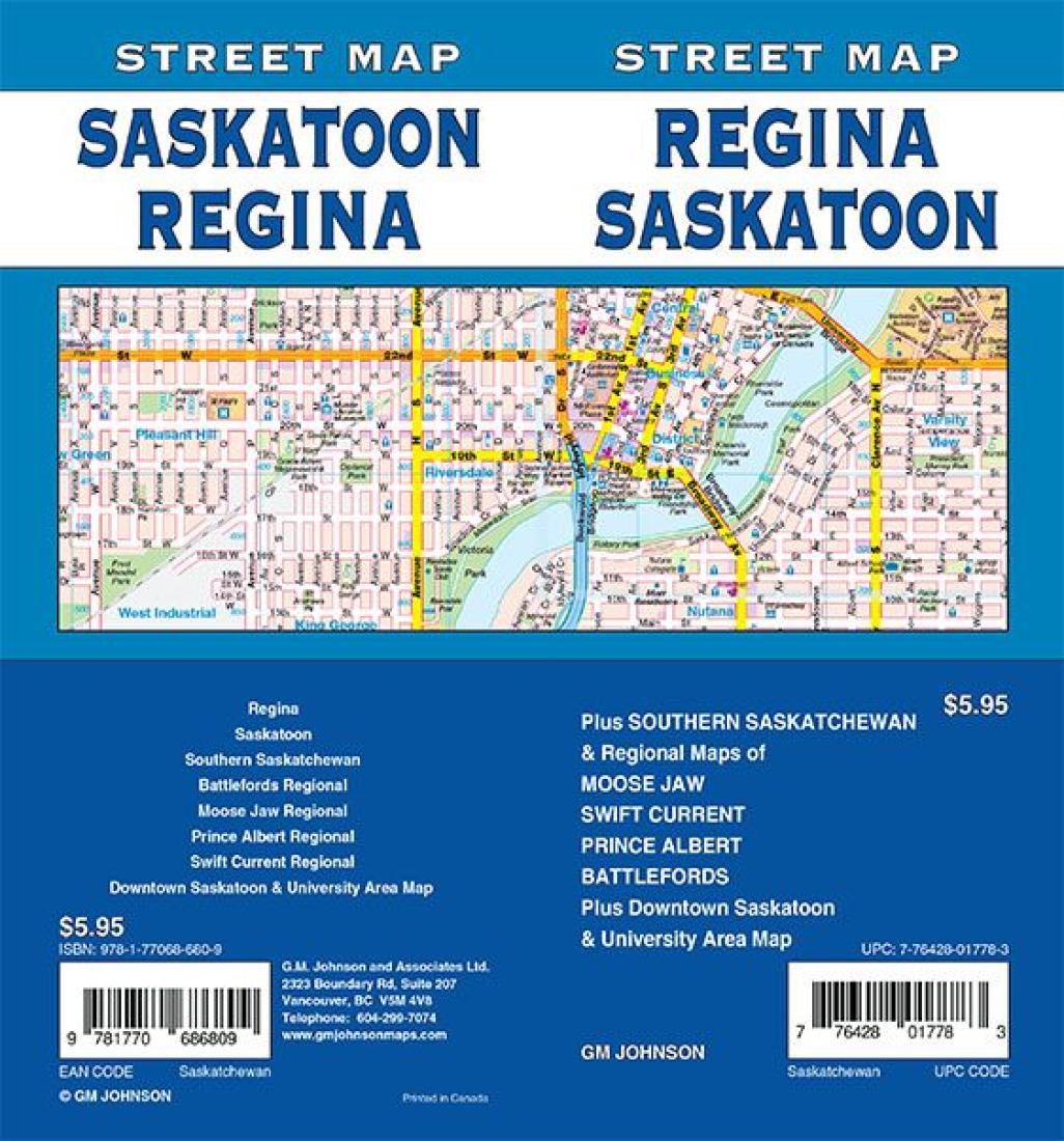 Regina / Saskatoon, Saskatchewan Street Map