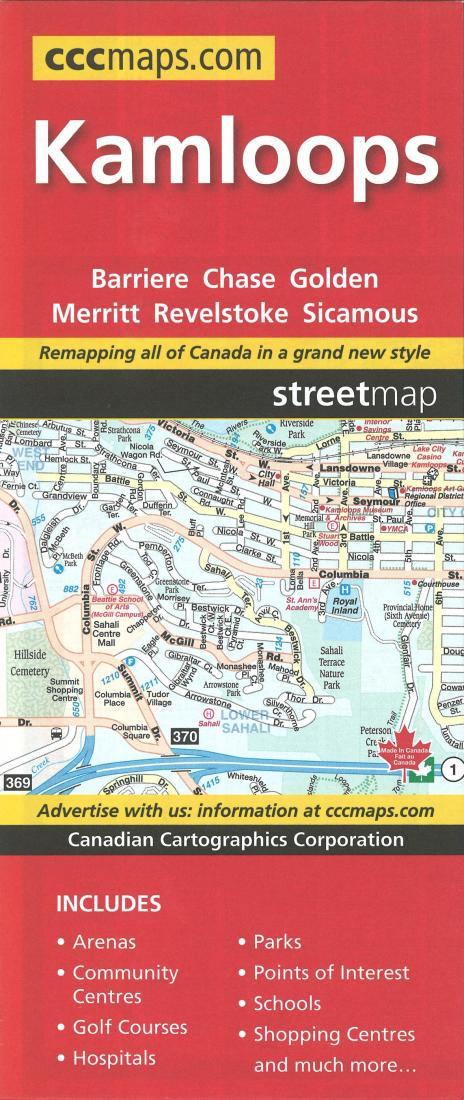 Kamloops, British Columbia : Street Map