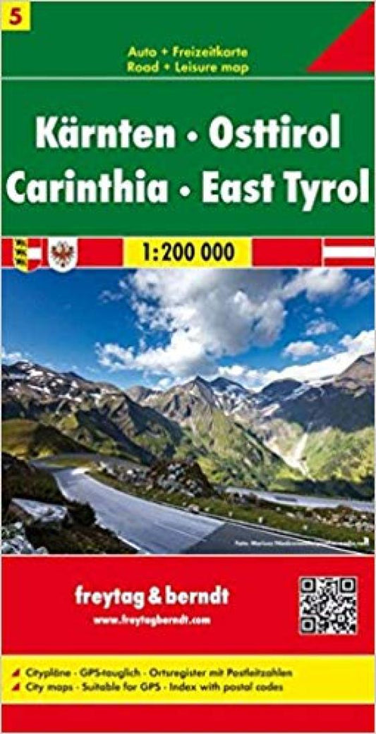 Carinthia - East Tyrol : Road + Leisure map