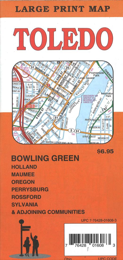 Toledo : large print map = Toledo : Bowling Green : large print map