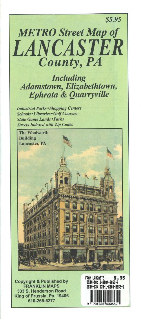 Metro Street Map of Lancaster County, PA : Including Adamstown, Elizabethtown, Ephrata & Quarryville