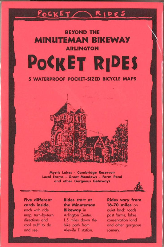 Beyond the Minuteman Bikeway : Arlington : pocket rides : 5 waterproof pocket-sized bicycle maps