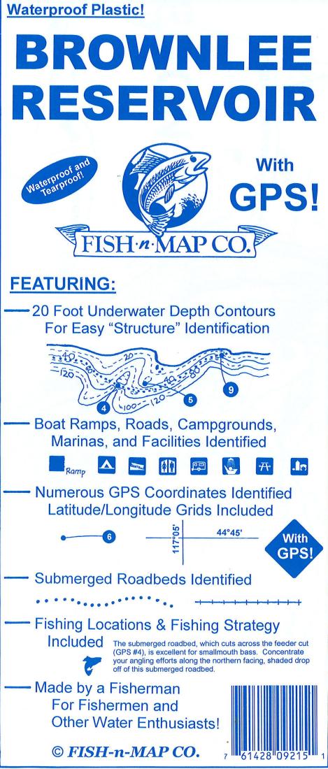 Brownlee Reservoir Fishing Map