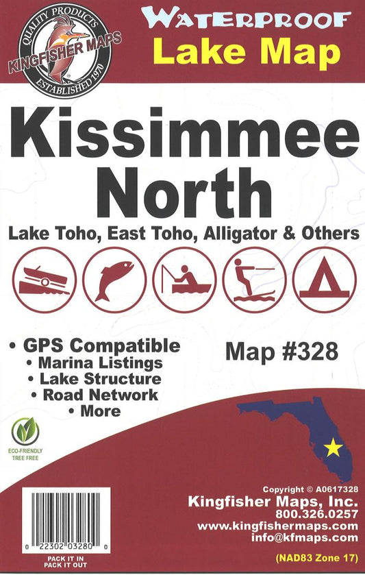 Kissimmee Lake North, FL Fishing Map