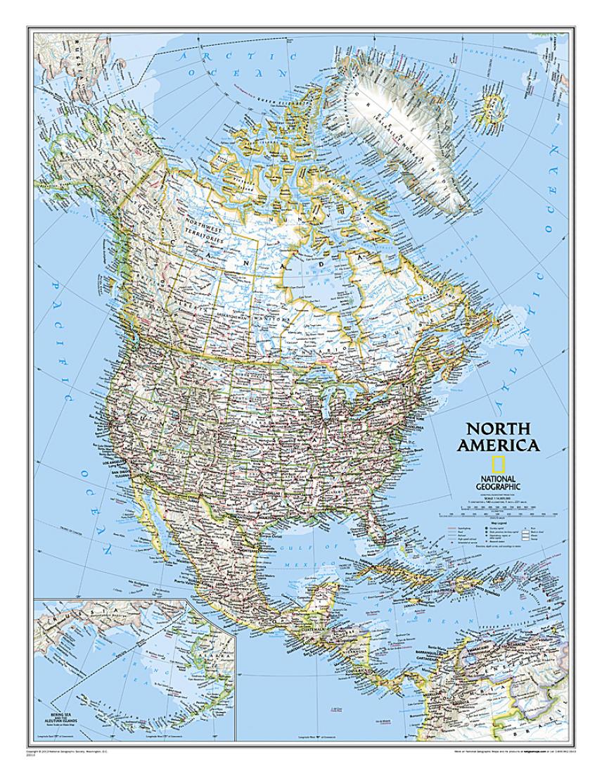 North America [classic, laminated]