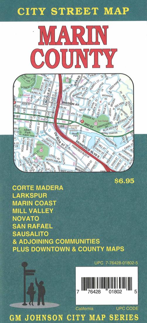 Marin County : city street map = San Rafael : Novato : Marin County : city street map