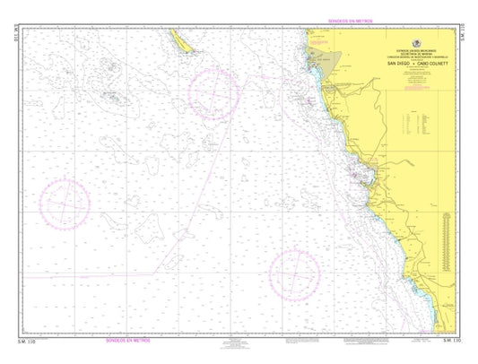 SAN DIEGO A CABO COLNETT - 110 - Mexico Nautical Charts by SEMAR