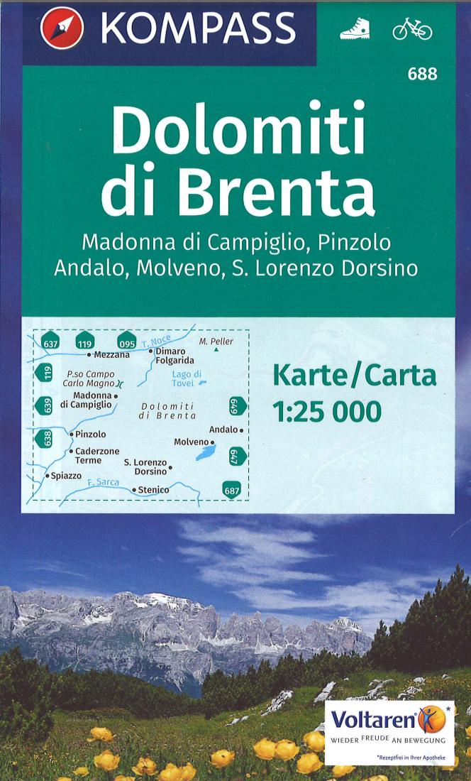 Dolomiti di Brenta Hiking Map