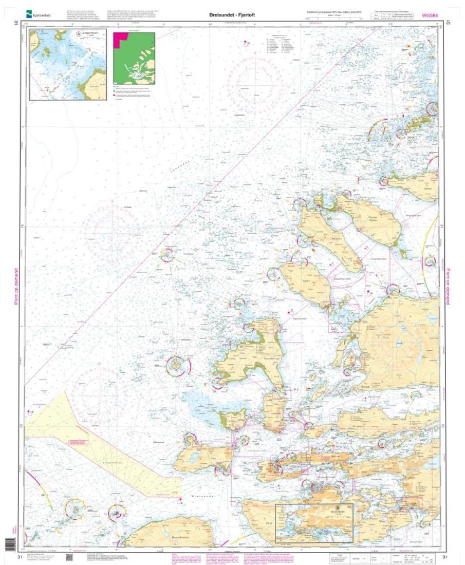 Breidsundet - Fjørtoft - 31 - Norway Kartverket Nautical Charts