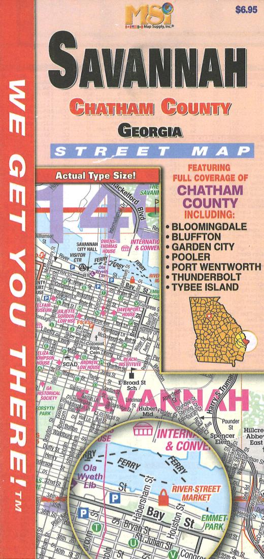 Savannah, Chatham County Georgia Street Map