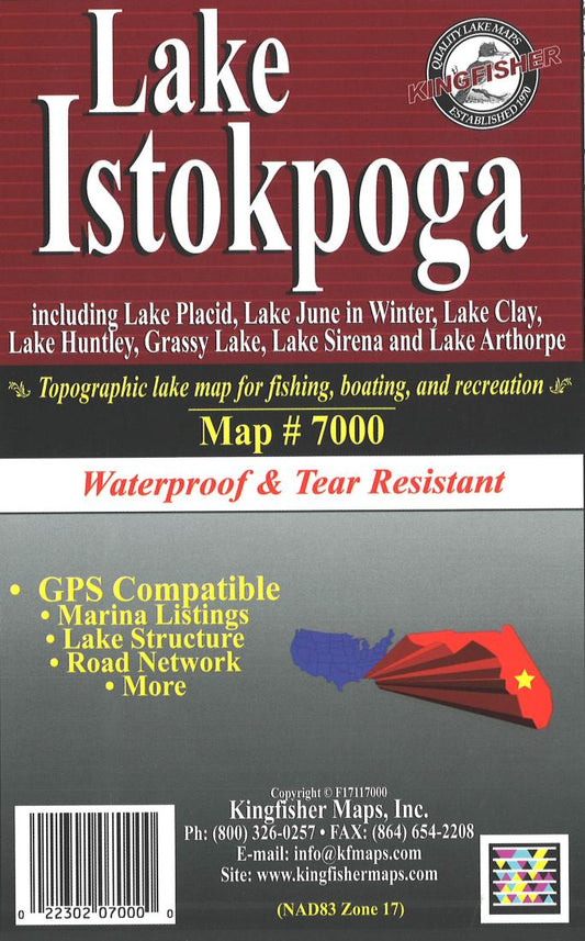 Istokpoga Lake, FL Fishinig Map
