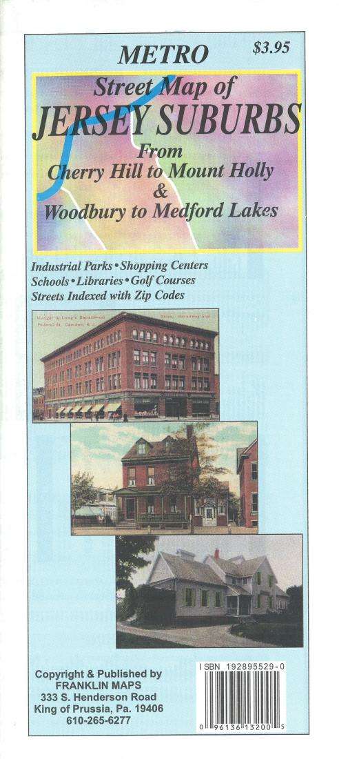 Metro Street Map of Jersey Suburbs : From Cherry Hill to Mount Holly & Woodbury to Medford Lakes