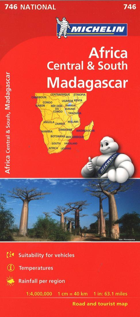 Africa : central & south : Madagascar : Road and tourist map : 1:4,000,000