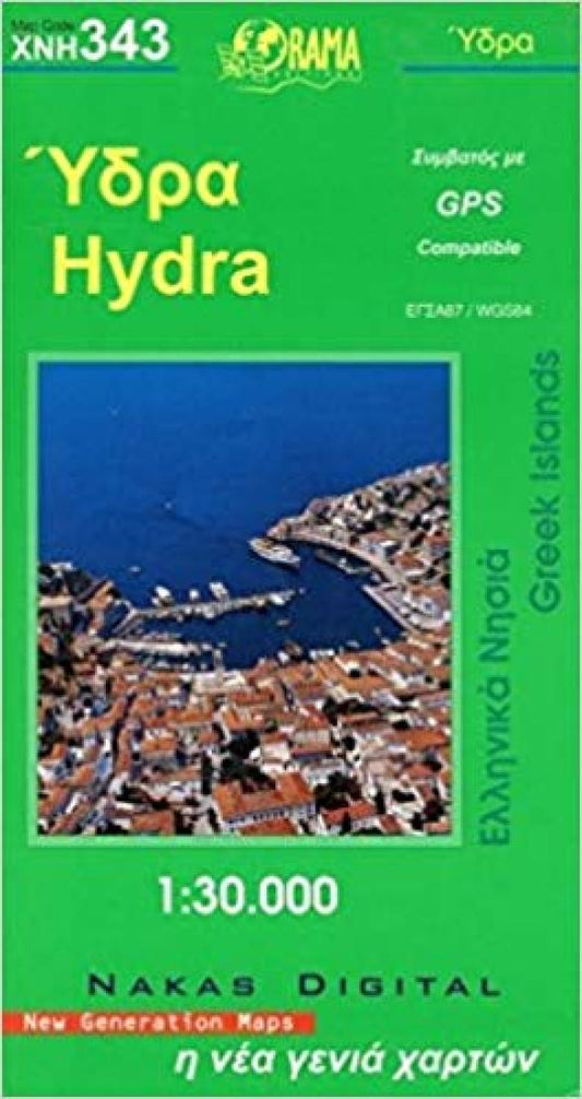 Hydra Island, Greece Map