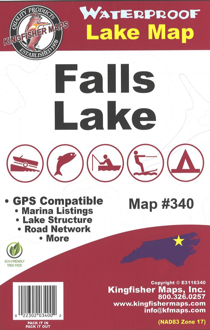 Falls Lake, NC Fishing Map