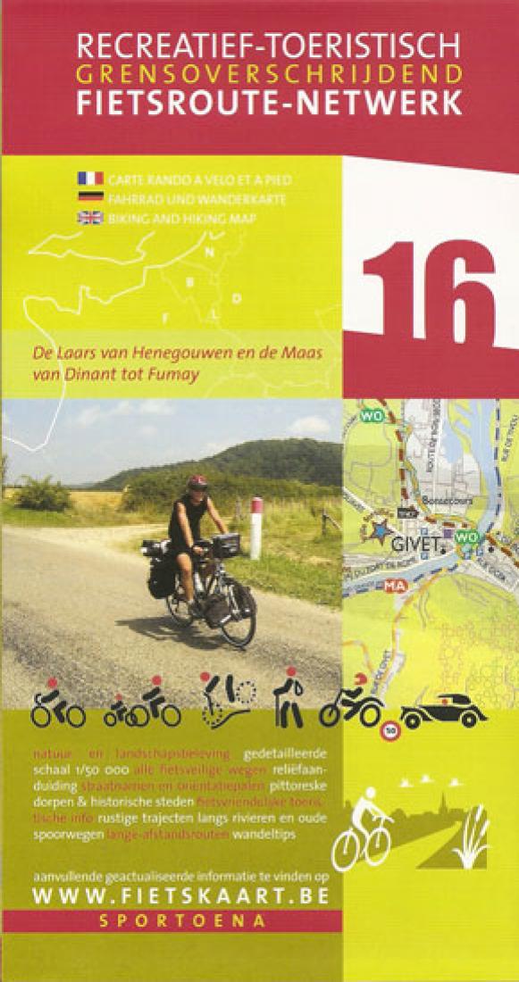 Maubeuge - Dinant Belgium cycling map sheet #16