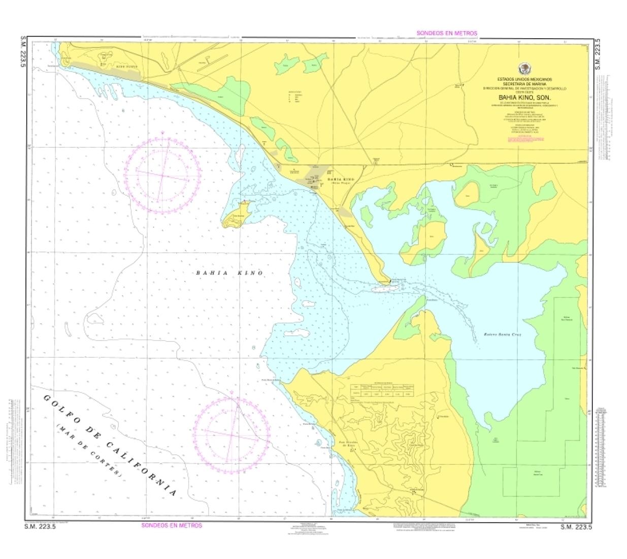 BAHÍA KINO, SON. - 223.5 - Mexico Nautical Charts by SEMAR