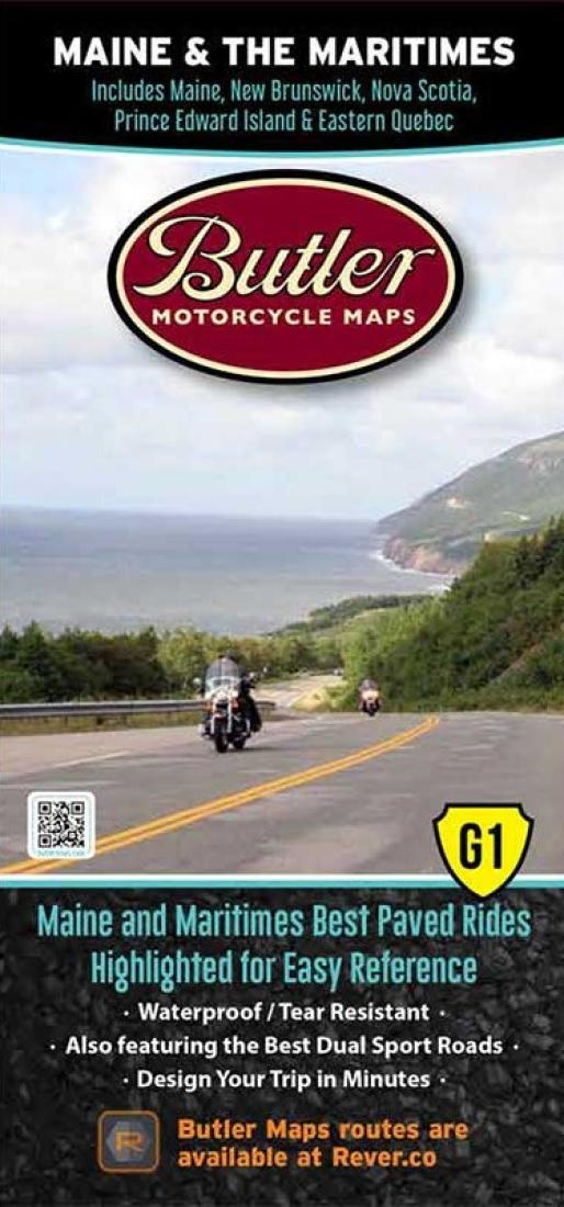 Maine & The Maritimes, Motorcycle Map