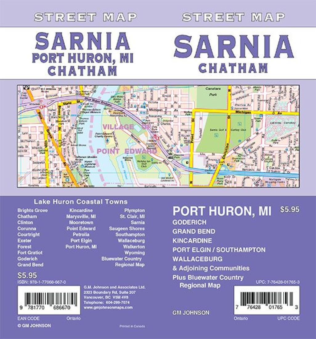 Sarnia / Chatham / Goderich / Port Huron MI, Ontario Street Map