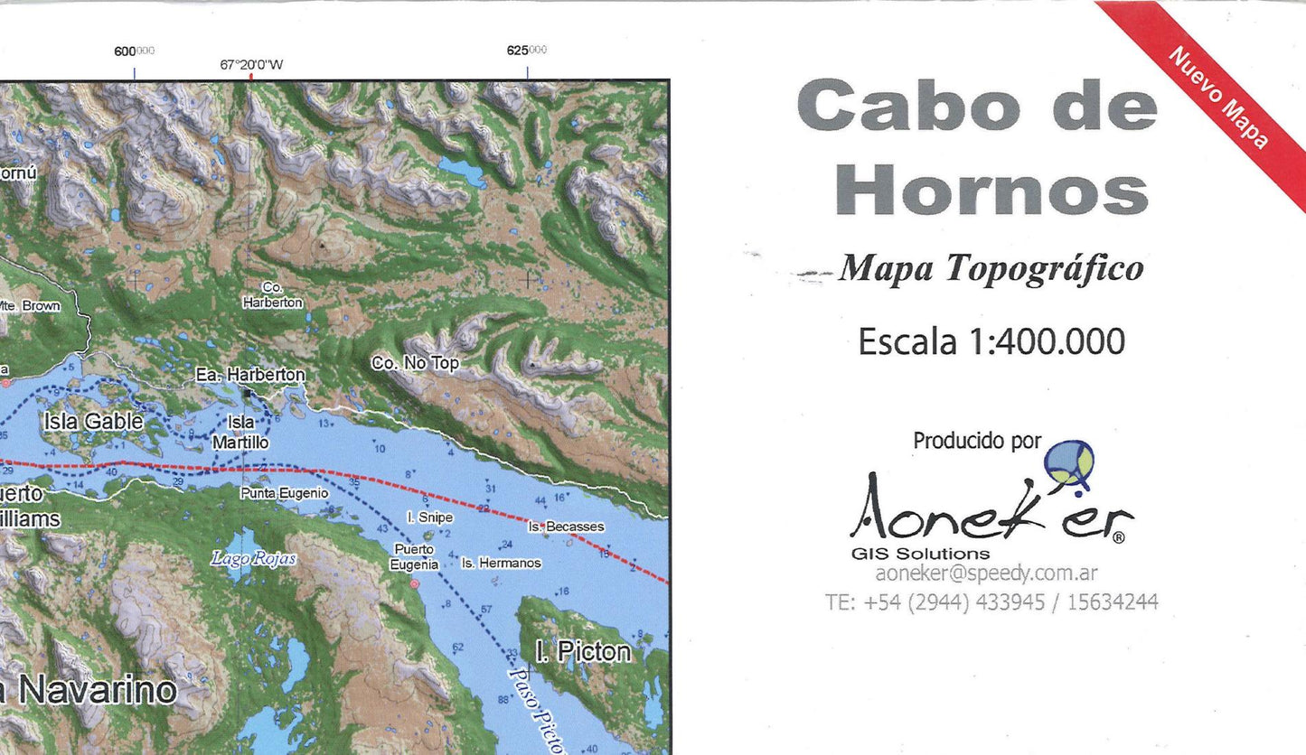 Cabo de Hornos Hiking Map