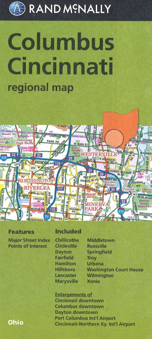 Columbus : Cincinnati : regional map