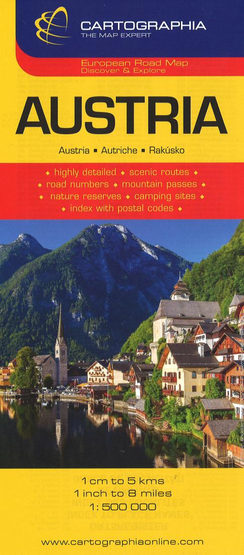 Austria : European Road Map : Discover & Explore 1:500 000 = Ausztria : Európai autótérképek 1:500 000