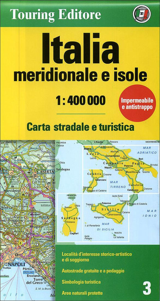 Italia meridionale e isole : carta stradale e turistica = Southern Italy and islands : road and tourist map = Italie du Sud et les Îles : carte routière et touristique = Italia meridional e islas : mapa de carreteras y turístico = Süditalien und inse