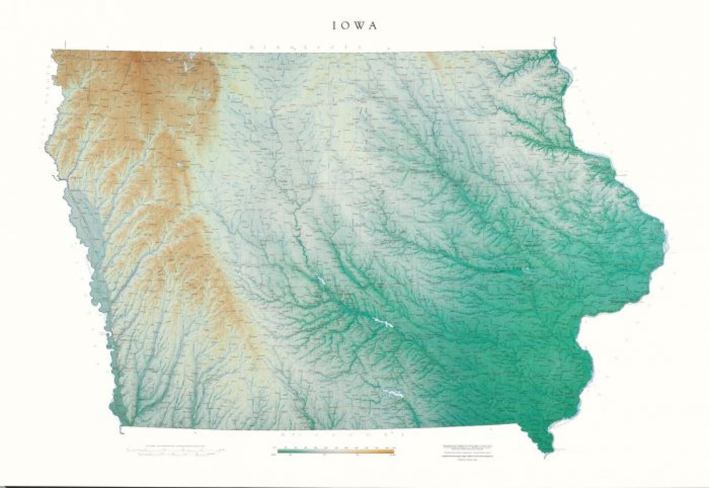 Iowa [Physical, 34x49, Laminated]