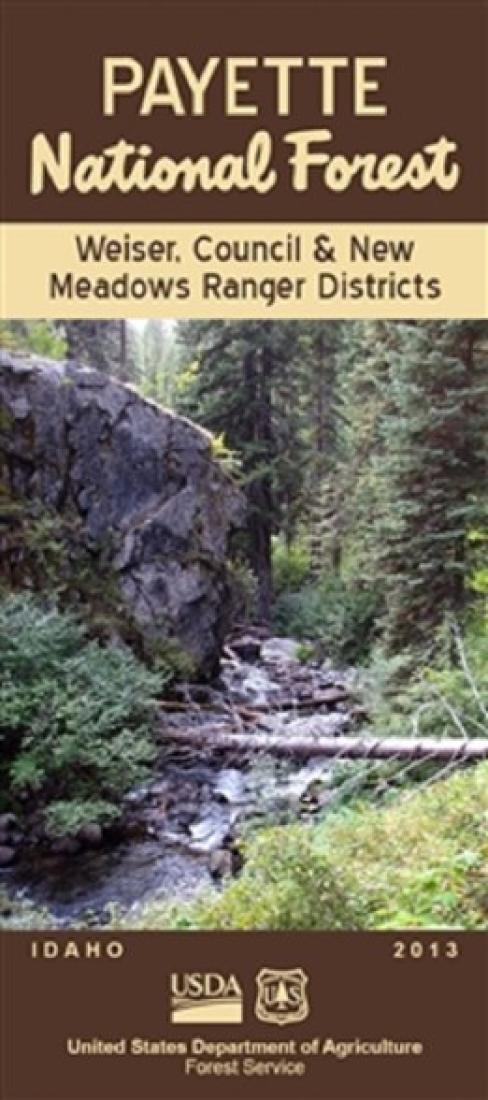 Payette National Forest - Weiser, Council and New Meadows Ranger Districts Map - Waterproof