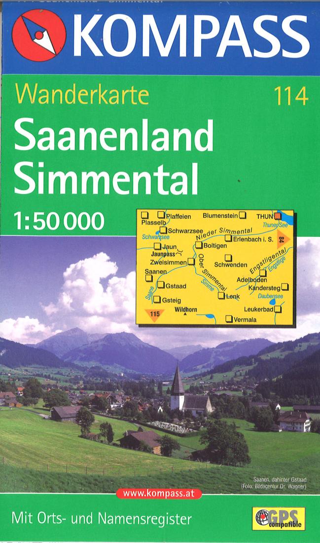 Saanenland - Simmental Hiking Map