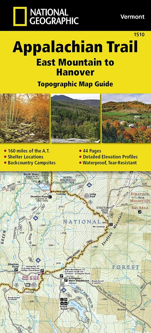 Appalachian Trail : East Mountain to Hanover : topographic map guide