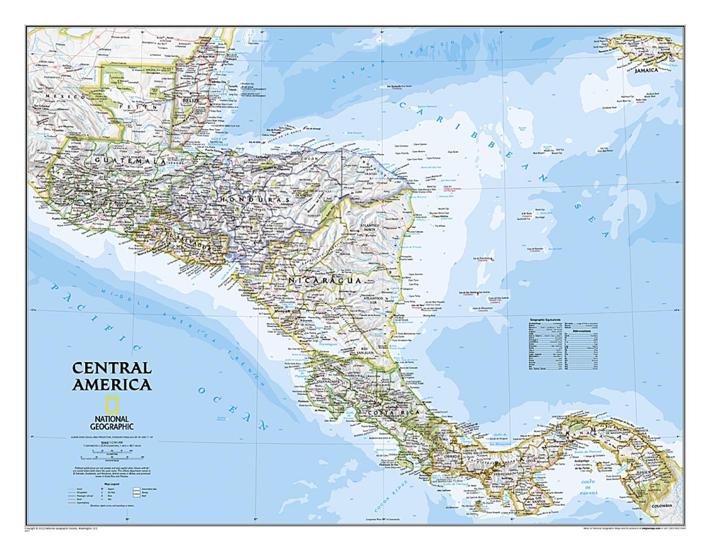 Central America : political map