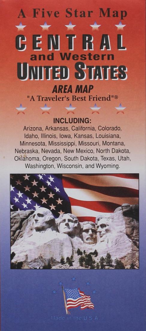 Central and Western United States : area map : "a traveler's best friend"